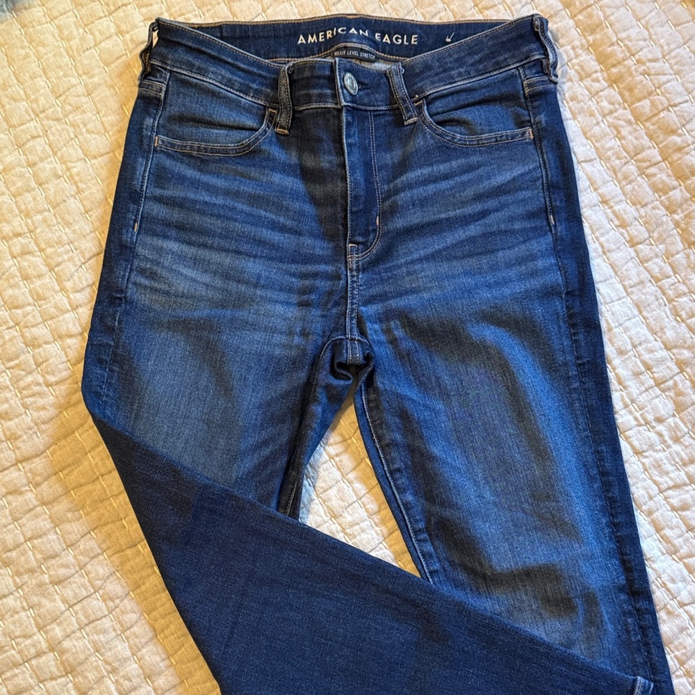 American Eagle Outfitters Women's Dark Blue Skinny Jeans